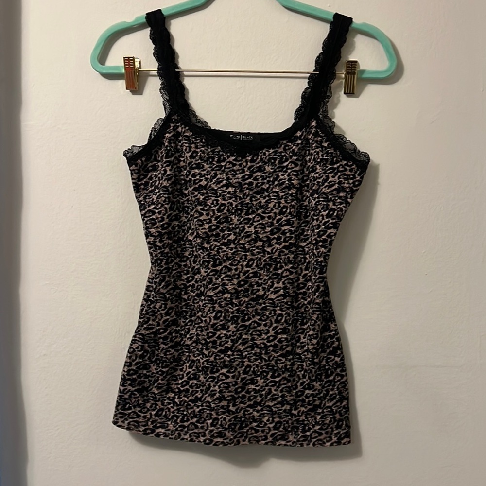 WHBM Leopard lace cami